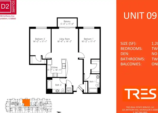 Property at 200 Anthony Ave Unit 517, Mundelein, IL, 60060, 1 bed, 1 bath, [object Object]