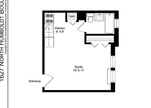 Property at 1627 Humboldt - 1627 N Humboldt Blvd, Chicago, IL, 60647, 0 beds, 1 bath, [object Object]