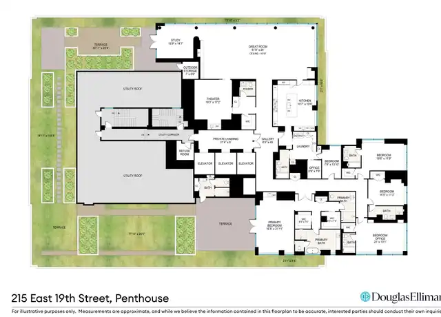 Property at 215 E 19th St Unit PENTHOUSE, New York, NY, 10003, 5 beds, 7.5 baths, Contact for Price