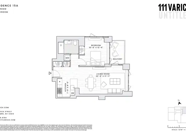 Property at 111 Varick St Unit 15A, New York, NY, 10013, 1 bed, 1 bath, [object Object]