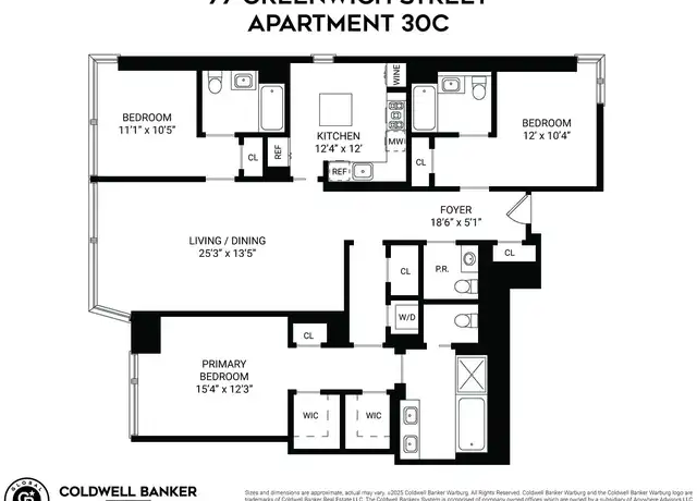 Property at 77 Greenwich St Unit 30C, New York, NY, 10006, 3 beds, 3.5 baths, [object Object]