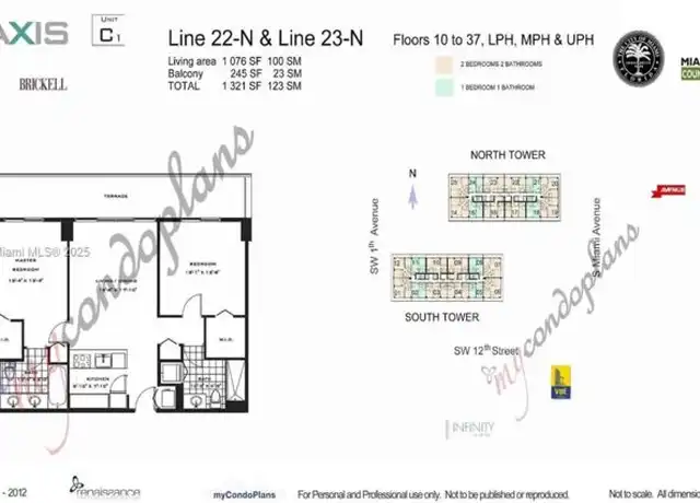 Property at 1111 SW 1st Ave, Miami, FL, 33130, 2 beds, 2 baths, [object Object]