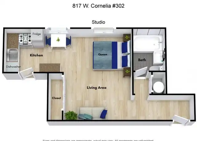 Property at 817 W Cornelia Ave Unit CL-302, Chicago, IL, 60657, 0 beds, 1 bath, [object Object]