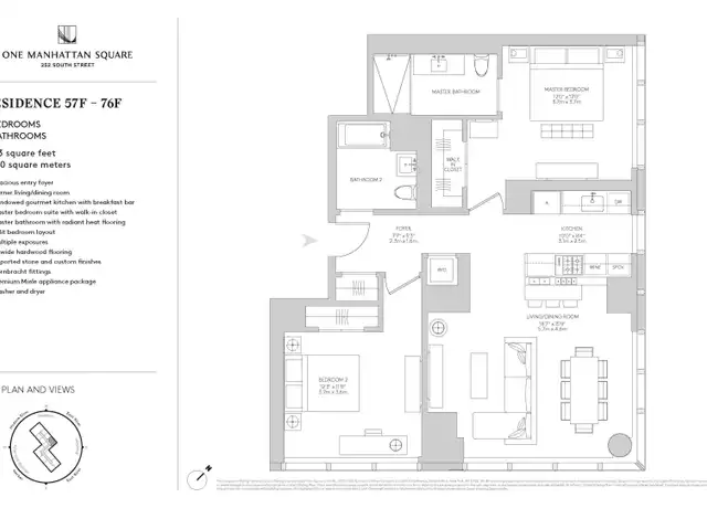 Property at 252 South St Unit 73F, New York, NY, 10002, 2 beds, 2 baths, [object Object]