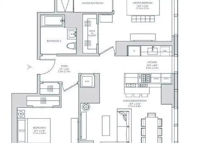 Property at 252 South St Unit 7H, New York, NY, 10002, 2 beds, 2 baths, [object Object]