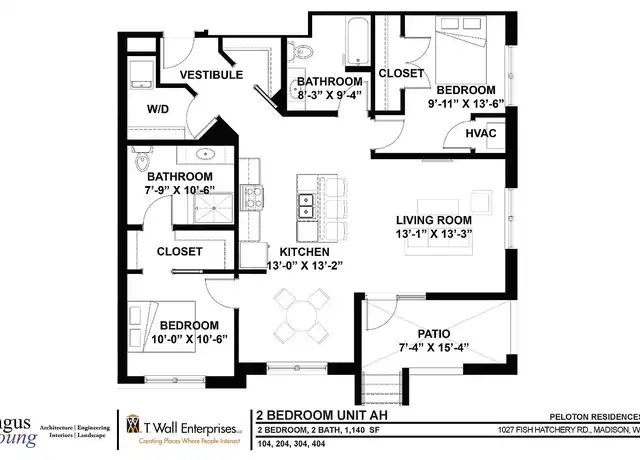 Property at PELOTON RESIDENCES, LLC - Phase 2 - 1027 Fish Hatchery Rd, Madison, WI, 53715, 1-2 bed, 1-2 bath, [object Object]
