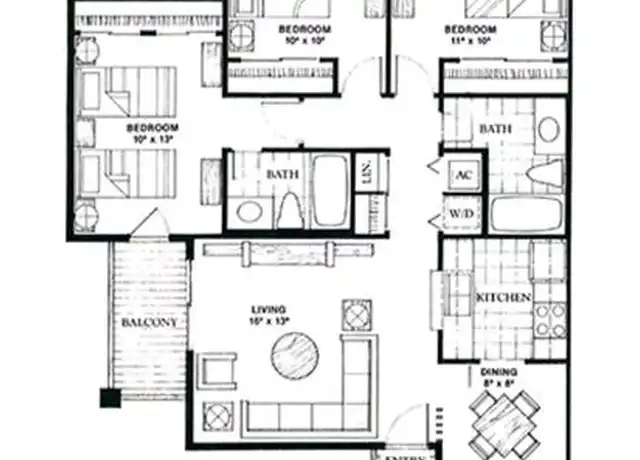Property at 218 N Texas Blvd #201, Denton, TX, 76201, 3 beds, 2 baths, [object Object]