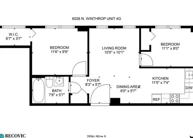 Property at 6026 N Winthrop Ave Unit 4G, Chicago, IL, 60660, 2 beds, 1 bath, [object Object]