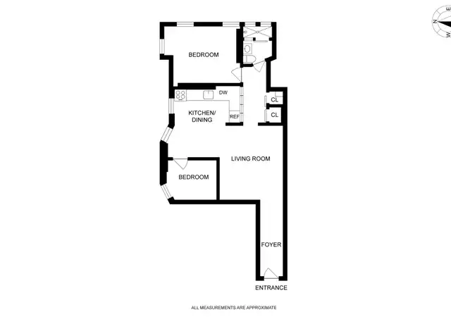 Property at 342 W 56th St Unit 2D, New York, NY, 10019, 2 beds, 1 bath, [object Object]