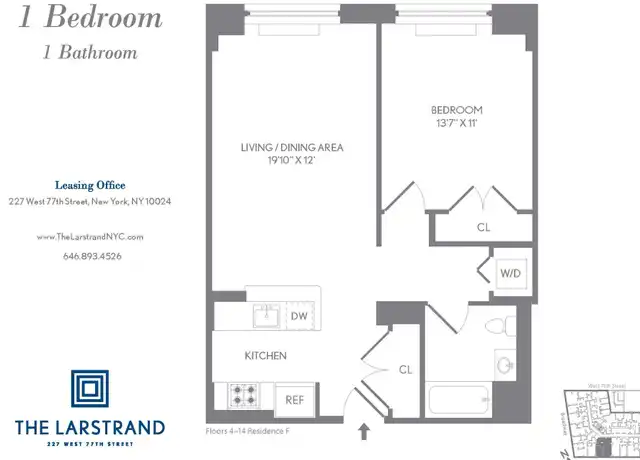 Property at 227 W 77th St Unit 5-F, New York, NY, 10024, 1 bed, 1 bath, [object Object]