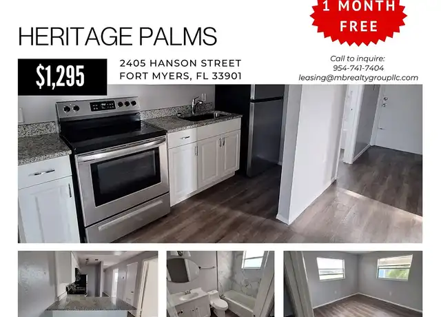 Property at Heritage Palms Apartments - 2405 Hanson St, Fort Myers, FL, 33901, 2 beds, 1 bath, [object Object]