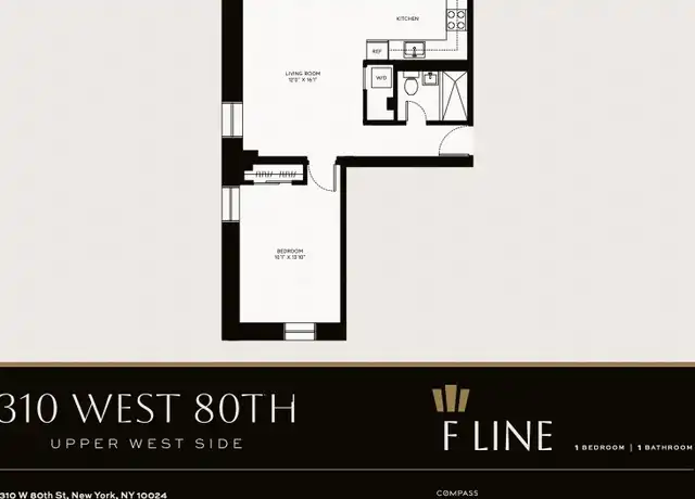 Property at 310 W 80th St Unit 3F, New York, NY, 10024, 1 bed, 1 bath, [object Object]