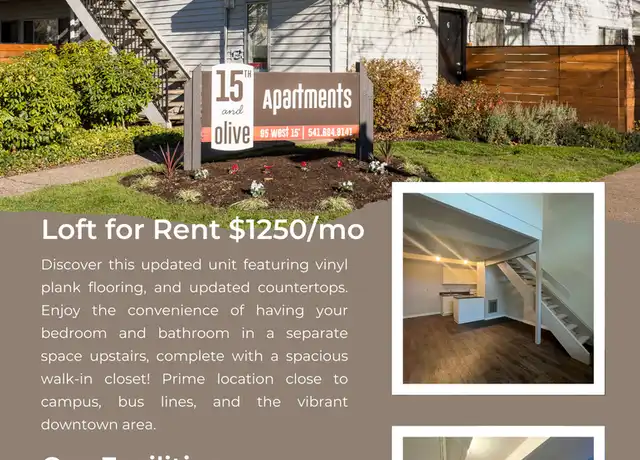 Property at 95 W 15th Ave Unit 28, Eugene, OR, 97401, 1 bed, 1 bath, [object Object]