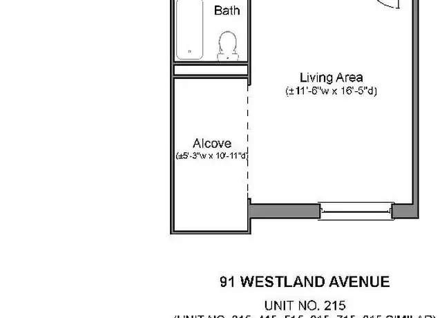 Property at 91 Westland Ave Unit 215, Boston, MA, 02115, 0 beds, 1 bath, [object Object]