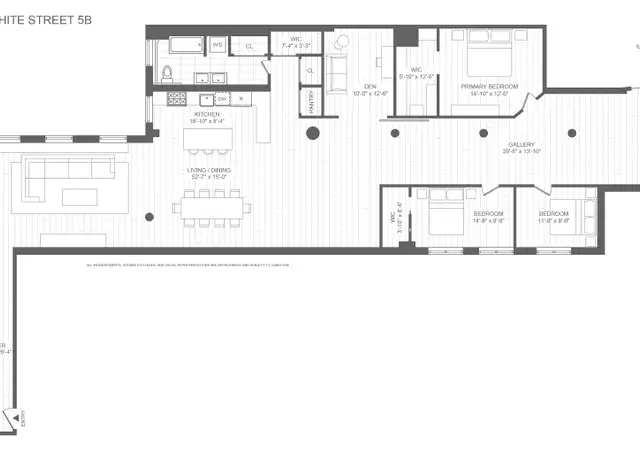 Property at 5 White St Unit 5B, New York, NY, 10013, 3 beds, 1 bath, [object Object]