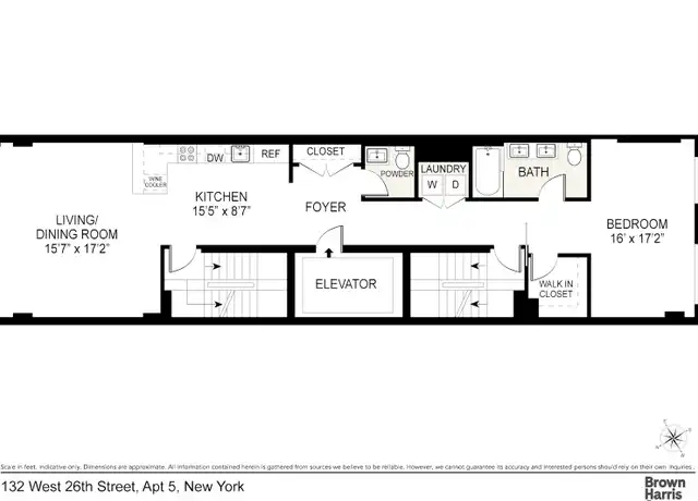Property at 132 W 26th St Unit 5, New York, NY, 10001, 1 bed, 1.5 baths, [object Object]