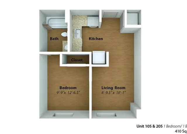 Property at 1142 W Grace St Unit 105, Richmond, VA, 23220, 1 bed, 1 bath, [object Object]