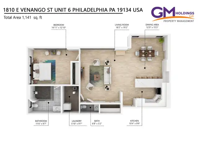 Property at 1810 E Venango St, Philadelphia, PA, 19134, 2 beds, 2.5 baths, [object Object]