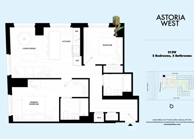 Property at 30-77 Vernon Blvd Unit 213W, Astoria, NY, 11102, 2 beds, 2 baths, [object Object]