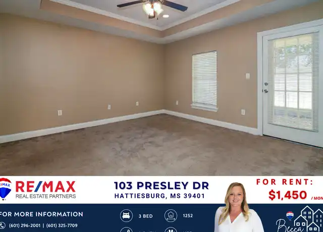 Property at 103 Presley Dr, Hattiesburg, MS, 39401, 3 beds, 2 baths, [object Object]