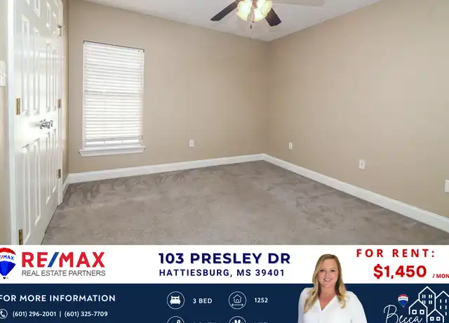Property at 103 Presley Dr, Hattiesburg, MS, 39401, 3 beds, 2 baths, [object Object]