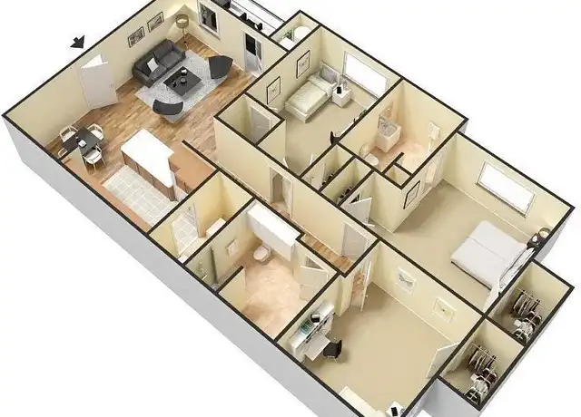 Property at Parkside at Cottage Hill - 3220 Cottage Hill Rd, Mobile, AL, 36606, 1-3 bed, 1-2 bath, [object Object]