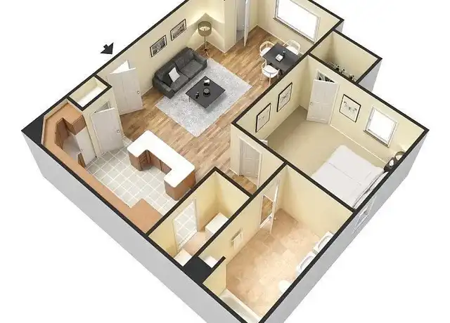 Property at Parkside at Cottage Hill - 3220 Cottage Hill Rd, Mobile, AL, 36606, 1 bed, 1 bath, [object Object]