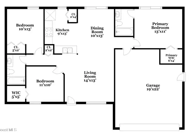 Property at 6145 Banyan St, Cocoa, FL, 32927, 3 beds, 2 baths, [object Object]