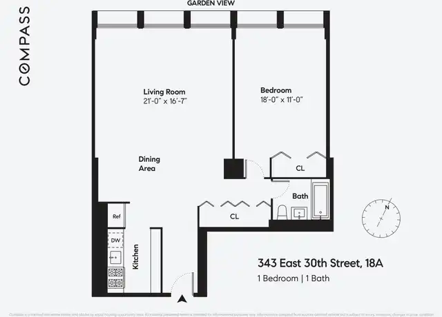 Property at 343 E 30th St Unit 18A, New York, NY, 10016, 1 bed, 1 bath, [object Object]