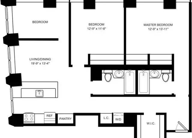Property at 3 Hanover Sq Unit 10F, New York, NY, 10004, 3 beds, 2 baths, [object Object]