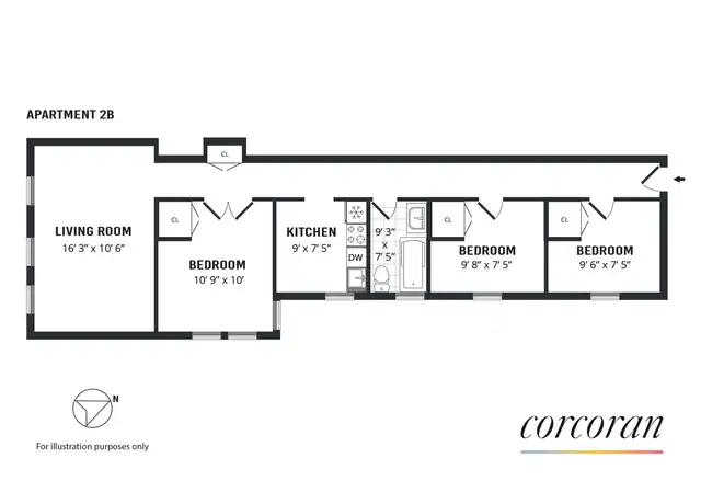 Property at 53 W 106th St Unit 2B, New York, NY, 10025, 3 beds, 1 bath, [object Object]