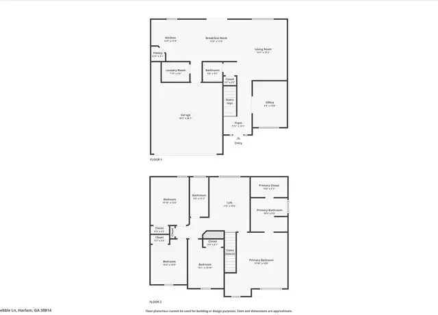 Property at 210 Pebble Ln, Harlem, GA, 30814, 4 beds, 2.5 baths, [object Object]