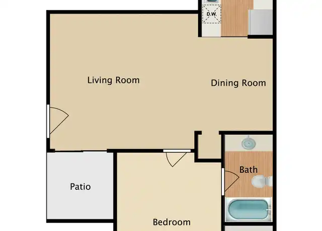 Property at 2408 Forest Oaks Ln Unit 115, Arlington, TX, 76006, 1 bed, 1 bath, [object Object]
