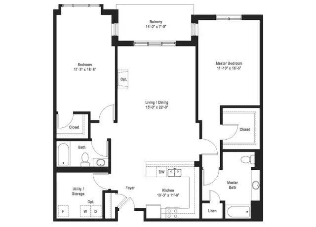 Property at Cardinal Square - Building A - 300 Anthony Ave, Mundelein, IL, 60060, 2 beds, 2 baths, [object Object]