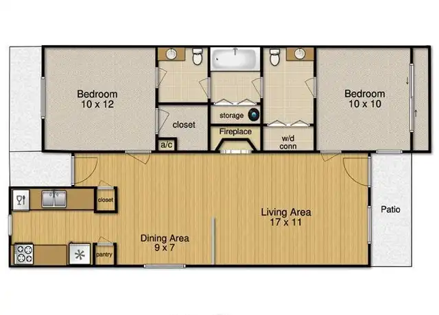 Property at 3613 Elliott St Unit B, Bryan, TX, 77802, 2 beds, 1.5 baths, [object Object]