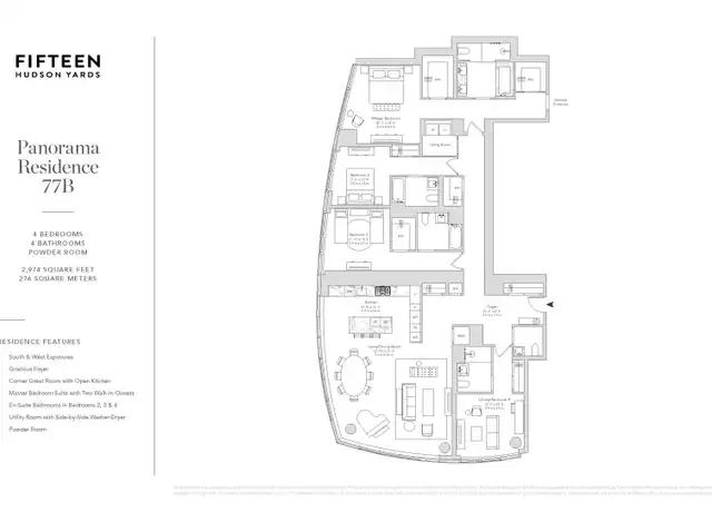 Property at 15 Hudson Yards Unit 77B, New York, NY, 10001, 4 beds, 4.5 baths, [object Object]