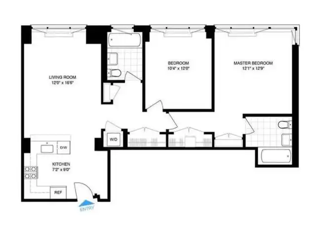 Property at 635 W 42nd St Unit 43D, New York, NY, 10036, 2 beds, 2 baths, [object Object]