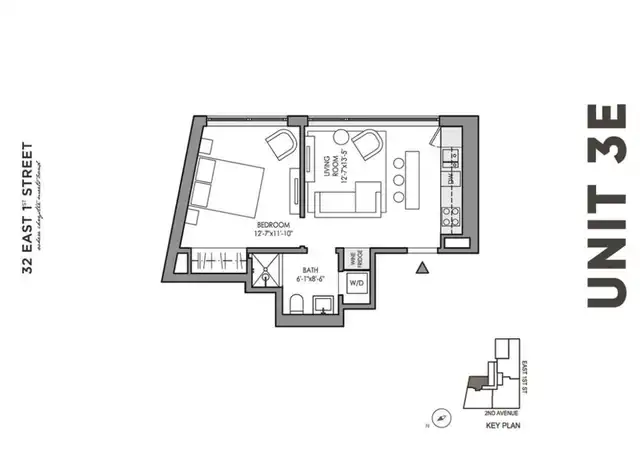 Property at 32 E 1st St Unit 3E, New York, NY, 10003, 1 bed, 1 bath, [object Object]