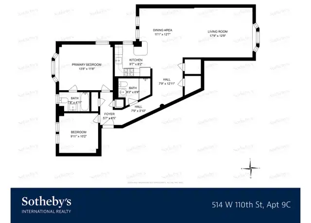 Property at 514 W 110th St Unit 9C, New York, NY, 10025, 2 beds, 2 baths, [object Object]