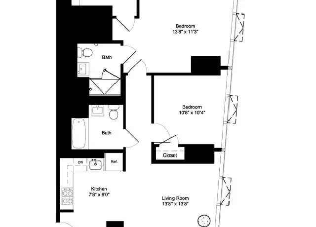 Property at 50 E 28th St Unit 22E, New York, NY, 10016, 2 beds, 2 baths, [object Object]