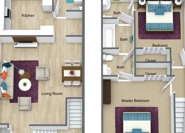 Property at Charleston Apartments - 2073 W Lindsey St, Norman, OK, 73069, 1-2 bed, 1-2.5 bath, [object Object]