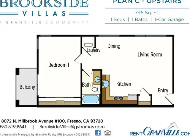 Property at 8072 N Millbrook Ave Bldg 20, Fresno, CA, 93720, 2 beds, 2 baths, [object Object]