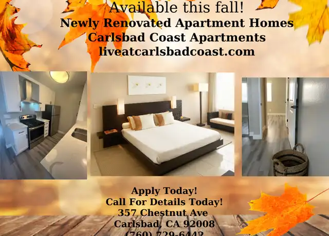 Property at Carlsbad Coast Apts - 357 Chestnut Ave, Carlsbad, CA, 92008, 1-2 bed, 1-2 bath, [object Object]