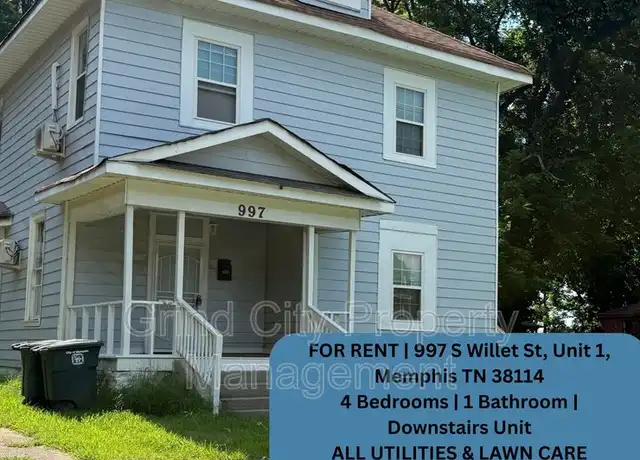 Property at 997 S Willett St Unit 1, Memphis, TN, 38114, 4 beds, 1 bath, [object Object]