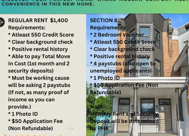 Property at 4503 N 19th St Unit 1, Philadelphia, PA, 19140, 2 beds, 1 bath, [object Object]