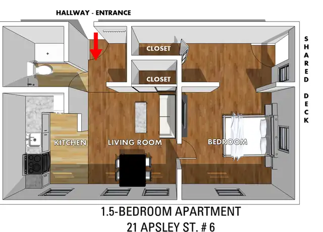 Property at 21 Apsley St Unit 21A_6, Hudson, MA, 01749, 1 bed, 1 bath, [object Object]