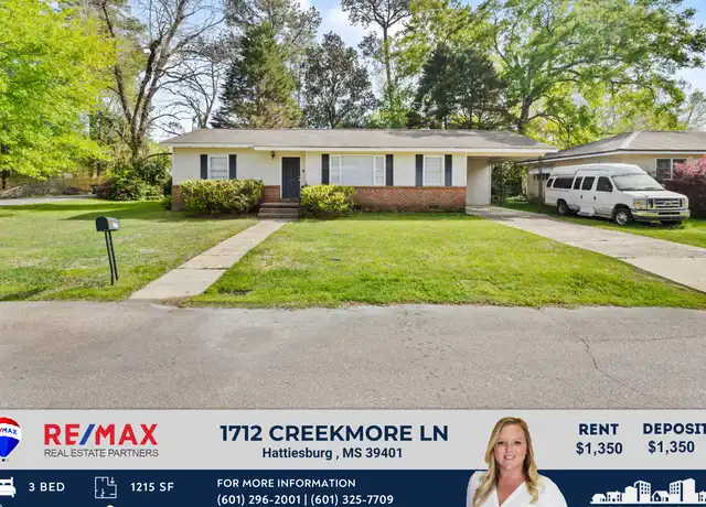 Property at 1712 Creekmore Ln, Hattiesburg, MS, 39401, 3 beds, 1.5 baths, [object Object]