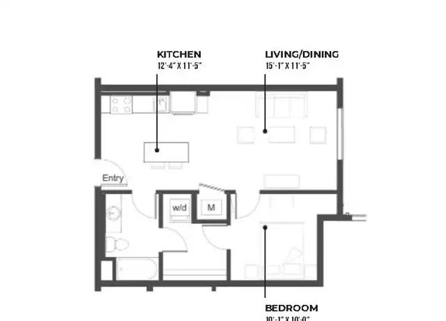 Property at 2323 Howard St Unit HW-610, Omaha, NE, 68102, 1 bed, 1 bath, [object Object]
