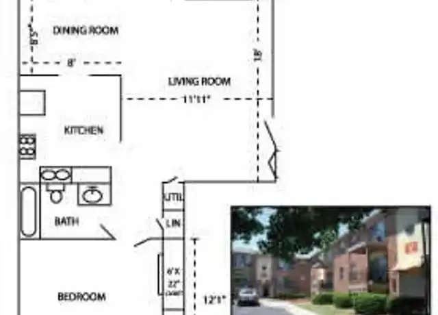 Property at 5220 Luzzane Ln Unit C-C 11, Indianapolis, IN, 46220, 2 beds, 1 bath, [object Object]