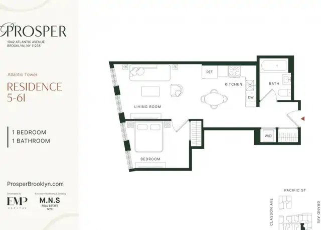 Property at 1042 Atlantic Ave Unit 5-I, Brooklyn, NY, 11238, 1 bed, 1 bath, [object Object]